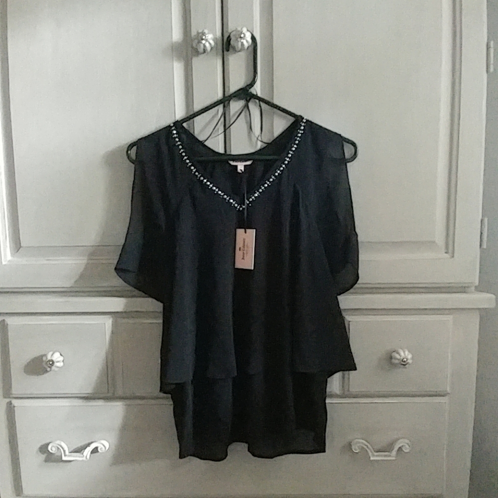 Black double layer top